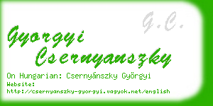 gyorgyi csernyanszky business card