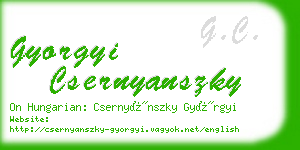 gyorgyi csernyanszky business card